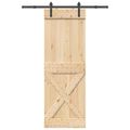vidaXL Posuvné dvere NARVIK 80 x 210 cm (152,5 cm) Prírodná a čierna