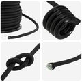 vidaXL Bungee šnúry s háčikmi 8 mm Čierna PP a guma