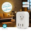 SmartLife chytrá zásuvka NEDIS WIFIP151EWT /Wi-Fi/meranie spotreby/16A/3680W/biela