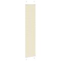 vidaXL Skladaná roleta krémová 50x200 cm, šírka látky 49,4 cm, polyester