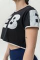 Dámske tričko Oversized Crop Top Game On Black - NEBBIA, veľkosť S, veľkosť oblečenia S