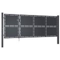 vidaXL Záhradná brána z ocele 350x125 cm antracitová