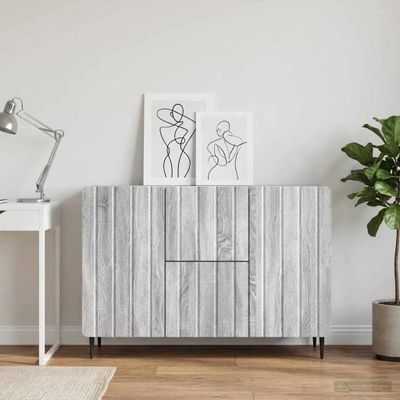 vidaXL Servírovacia skriňa so zásuvkou Sivá sonoma 89 x 34,5 x 62 cm