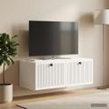 vidaXL Nástenná TV skrinka Biela 78,5 x 41 x 30 cm Kompozitné drevo