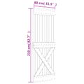 vidaXL Posuvné dvere 80 x 210 cm Masívne borovicové drevo (neupravené)