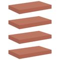 vidaXL Stenná polica Nástenná montáž 4 ks Červená 40 x 23,5 x 3,8 cm