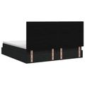 vidaXL Ottoman posteľ s matracom a LED Čierna 200 x 200 cm Látka