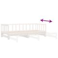 vidaXL Vysúvacia denná posteľ biela 80x200 cm masívna borovica