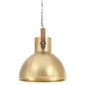 vidaXL Industriálna závesná lampa 25 W mosadzná 40 cm okrúhla E27