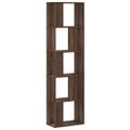 vidaXL Knižnica 5 políc hnedý dub 45x23,5x162,5 cm kompozitné drevo