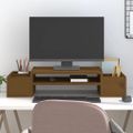 vidaXL Stojan na monitor medovo-hnedý 70x27,5x15 cm masívna borovica