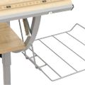 vidaX Písací stôl sonoma a sivý 110x53x(58-87)cm spracované drevo oceľ