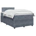 vidaXL Posteľ boxspring s matracom Tmavosivá 120 x 200 cm Zamat