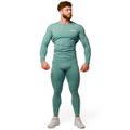 Kompresné tričko s dlhým rukávom Mid Blue - GymBeam, veľkosť XXXL