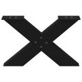 vidaXL Nohy konferenčného stolíka v tvare X, 2 ks, čierne, 50 x (30-31) cm, oceľové
