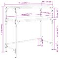 vidaXL Konzolový stolík dub sonoma 75 x 34,5 x 75 cm kompozitné drevo