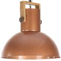 vidaXL Industriálna závesná lampa 25 W medená mangovník 52 cm okrúhla E27