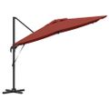 vidaXL Roma Parasol Červená 286 x 284 x 265 cm Hliník a polyester