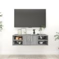 vidaXL Nástenná polica sivá sonoma 102x30x29 spracované drevo