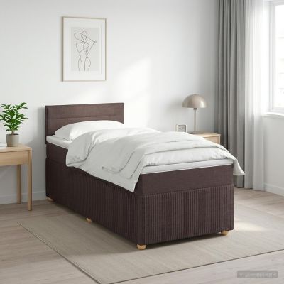 vidaXL Posteľ boxspring s matracom Tmavohnedá 80 x 200 cm Látka