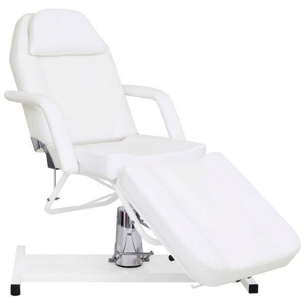 vidaXL Masážny stôl, biely 180x62x(87-112) cm