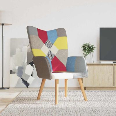 vidaXL Relaxačné kreslo patchwork látka