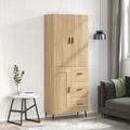 vidaXL Vysoká skrinka dub sonoma 69,5x34x180 cm spracované drevo