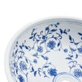 vidaXL Umývadlo na dosku bielo-modré okrúhle Φ41x14 cm keramické