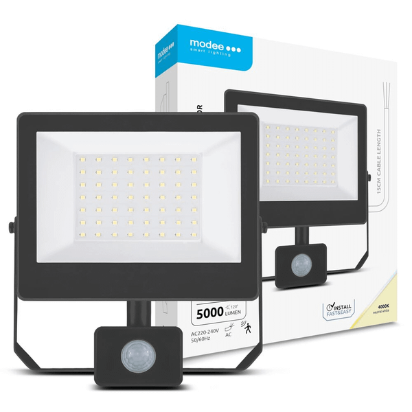Modee LED Reflektor A3-series + Senzor 50W neutrálna biela 5000 lm (ML-FLS4000K50WSA3N)