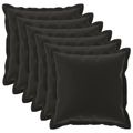vidaXL Poťah na podložku 6 ks HOUTEN Čierna 70 x 70 cm Polyester