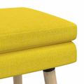 vidaXL Dvojvrstvová lavica Svetložltá 80 x 40 x 47 cm Látka