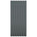 vidaXL Strešné panely 36 ks pozinkovaná oceľ antracitové 80x36 cm