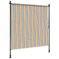 vidaXL Vonkajšia roleta žlto-biela 150x270 cm látka a oceľ