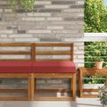 vidaXL Vankúš na vonkajšiu pohovku Polyester vínovo červená 60 x 60 cm