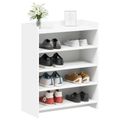 vidaXL Skriňa na topánky Biela 73,5 x 36 x 92 cm Kompozitné drevo