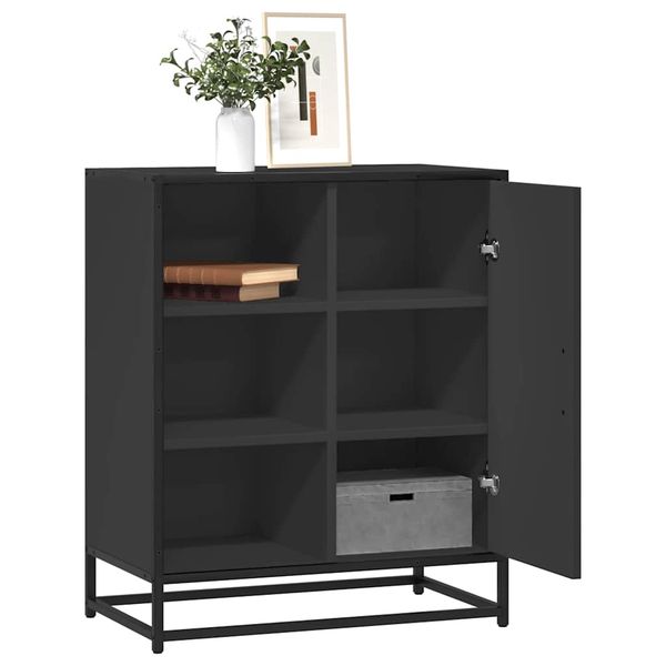 vidaXL Komoda čierna 62x35x76 cm kompozitné drevo