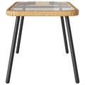 vidaXL Konferenčný stolík Hnedá a čierna 90 x 45 x 43 cm polyratan