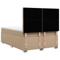 vidaXL Boxspring posteľ s matracom kapučínová 160x200 cm umelá koža