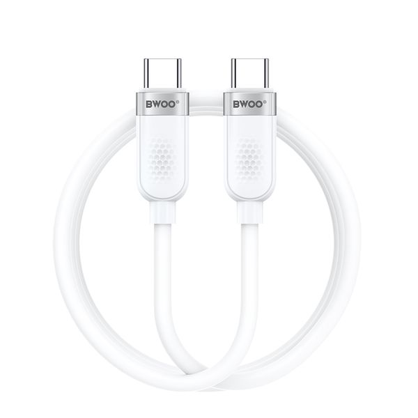 Kábel BWOO 65W USB-C - USB-C 1 m biely