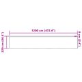 vidaXL Čipková záclona Biela 220 x 1200 cm Polyester