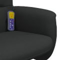 vidaXL Masážne sklápacie kreslo s podnožkou čierne látka
