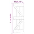 vidaXL Posuvné dvere Prírodná a biela 80 x 210 cm Borovicový masív
