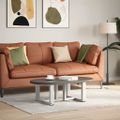 vidaXL Nohy konferenčného stolíka v tvare T, 2 ks, biele, 50x25x(30-31) cm, oceľové