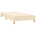 vidaXL Posteľný rám boxsping s matracom krémový 90x200 cm látka