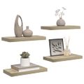 vidaXL Plávajúce nástenné police 4 ks, dubové 50x23x3,8 cm, MDF