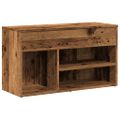 vidaXL Lavica na topánky staré drevo 80x30x45 cm kompozitné drevo