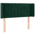 vidaXL Čelo postele s LED tmavozelené 103x16x78/88 cm zamat