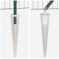 vidaXL Európsky plot s hrotmi 10 x 1,4 m PVC potiahnutá oceľ Zelená