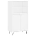vidaXL Vysoká skrinka biela 60x36x110 cm spracované drevo