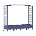 vidaXL Vyvýšený záhon s mriežkou a strechou Sivá 207 x 40 x 129 cm PP